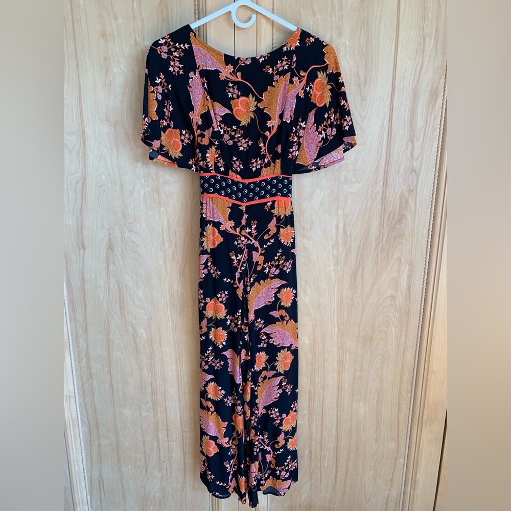 Maeve by Anthropologie jumpsuit. Tie belt can be worn back or front.